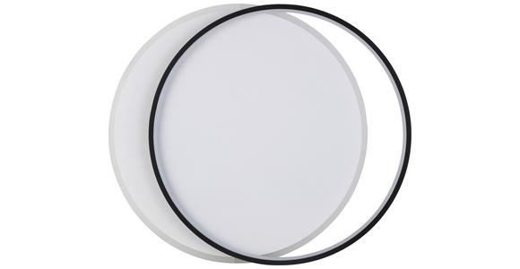 LED-Deckenleuchte Rosalia L: 55 cm Rund - Schwarz/Weiß, MODERN, Kunststoff/Metall (55/48,5/6cm) - Luca Bessoni