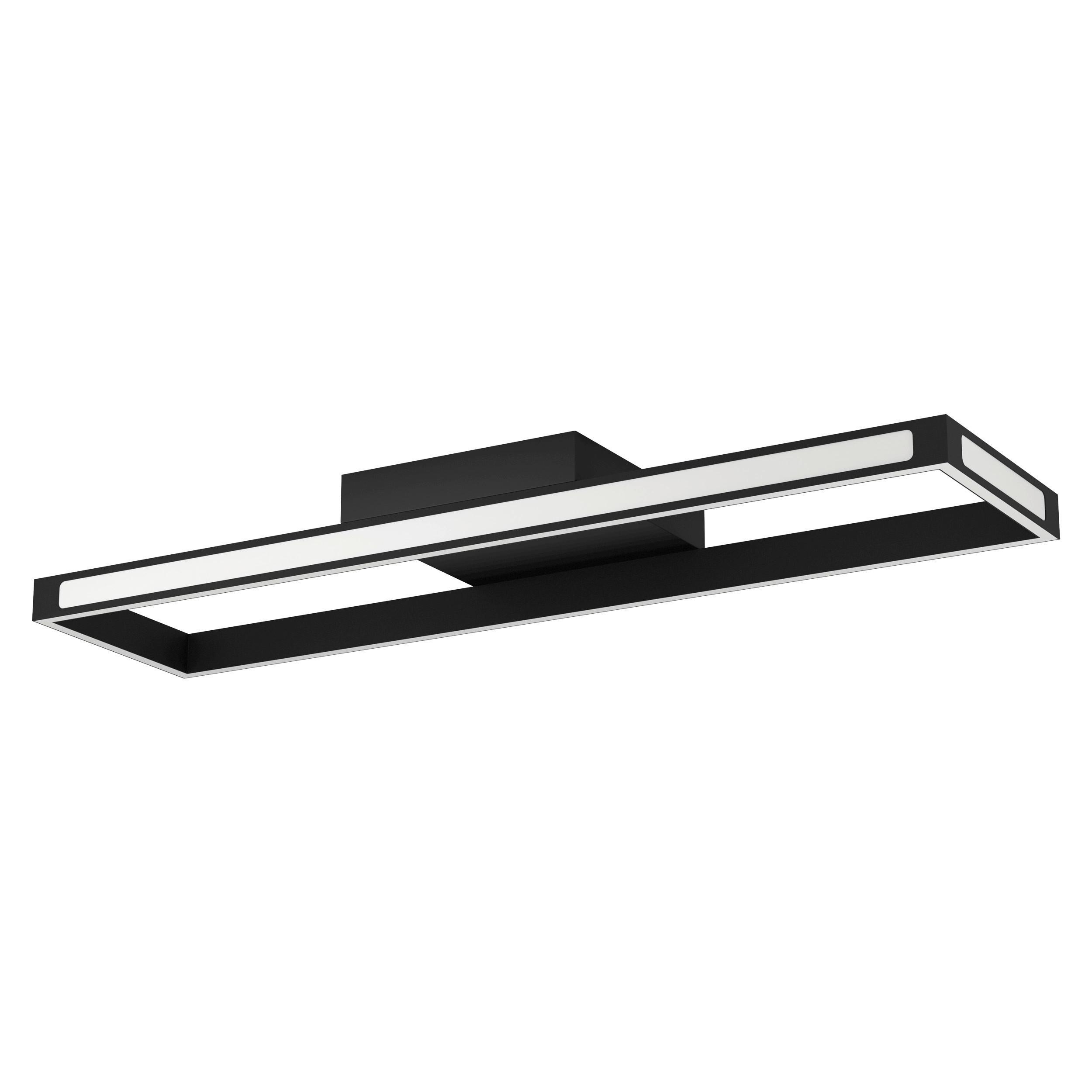 Led-deckenleuchte Savilanas L: 77 Cm Mit Smartphone-Steuerung - Schwarz/Weiß, Design, Kunststoff/Metall (77cm) - Eglo