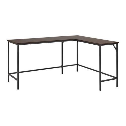 Písací stôl ANABELA dekor orech - čierna/farba vlašského orecha, Modern, kov (120/150/50/75cm) - Bessagi Home