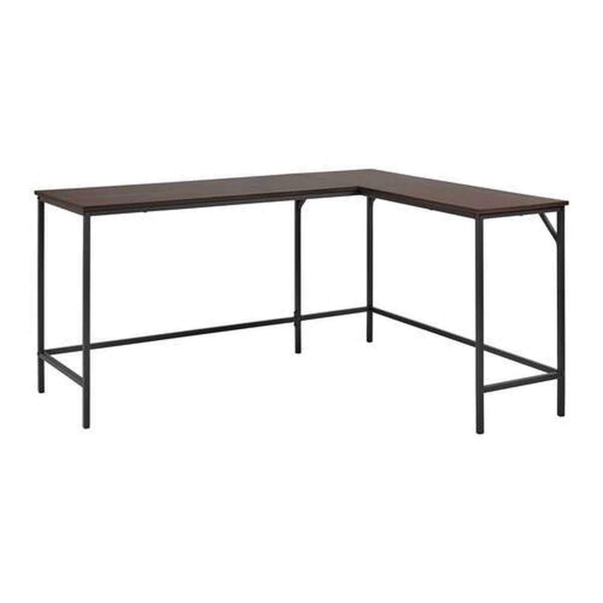 Psací stůl ANABELA dekor orech - černá/barvy vlašských ořechů, Moderní, kov (120/150/50/75cm) - Bessagi Home