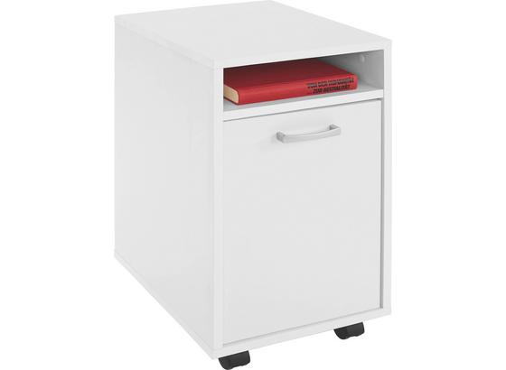 Kontajnér Na Kolieskach Laurenc - biela, Moderný, umelá hmota/drevo (33/59,5/38cm) Kontajnér Na Kolieskach Laurenc - biela, Moderný, umelá hmota/drevo (33/59,5/38cm)