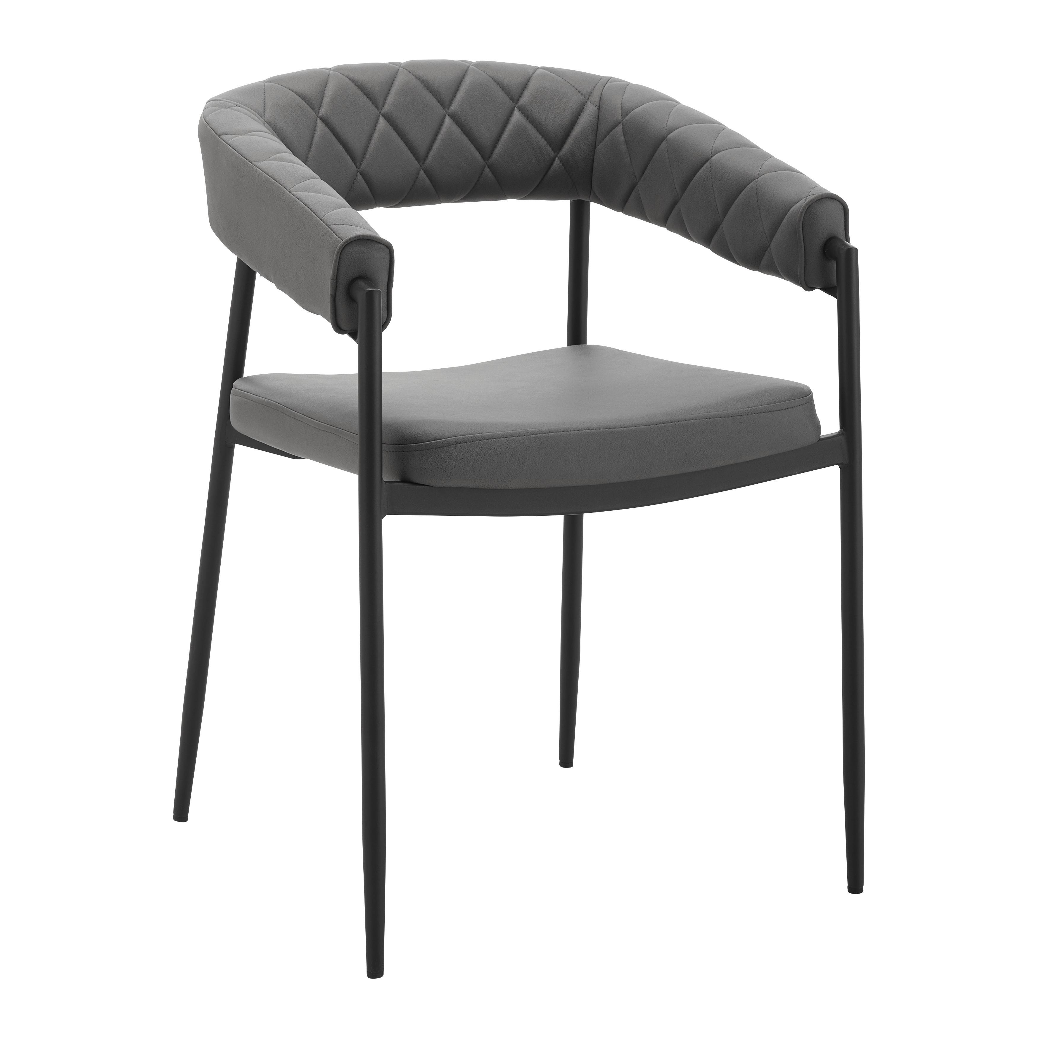 Židle LANI šedá - šedá/černá, Moderní, kov/dřevo (55/76/57cm) - Bessagi Home