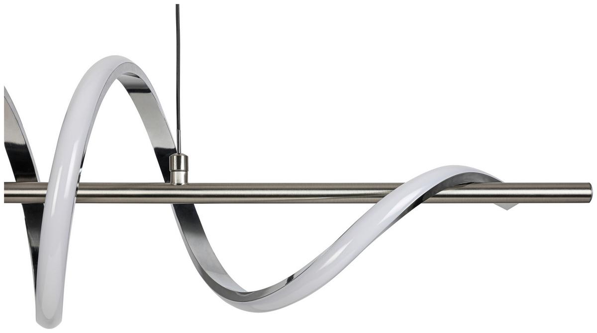 Led-hängeleuchte Josi - Chromfarben/Nickelfarben, Kunststoff/Metall (20/80/120cm) - Luca Bessoni