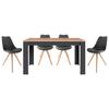 Tischgruppe Kira - Eichefarben/Anthrazit, MODERN, Holzwerkstoff/Kunststoff - MID.YOU