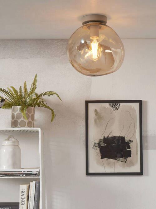 Deckenleuchte Helsinki - Bernsteinfarben, Trend, Glas (26/28cm) - It's about Romi