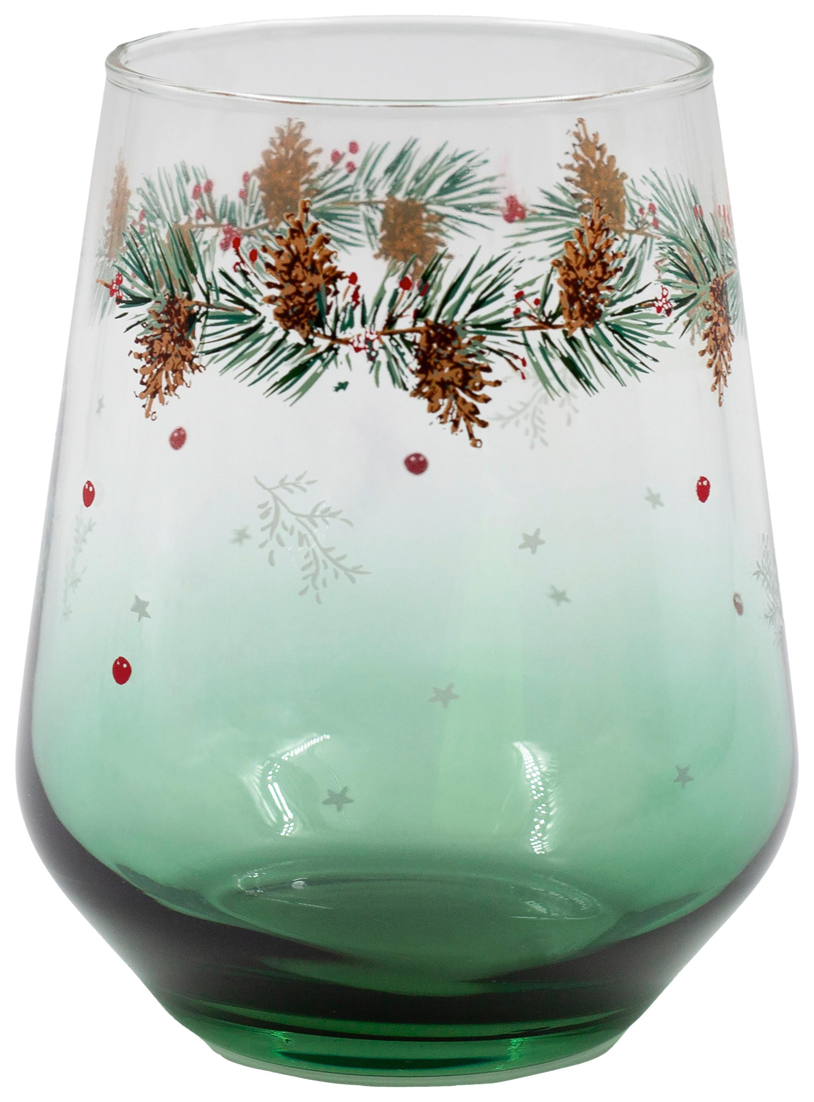 TRINKGLAS Mena - Grün, Basics, Glas (425ml) - Luca Bessoni