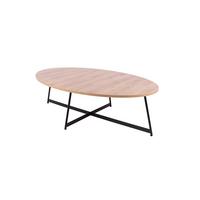 Couchtisch Yolanda Schwarz/Beigebraun L: 80cm - Beigebraun/Schwarz, Natur, Holzwerkstoff/Metall (80/55/37cm)