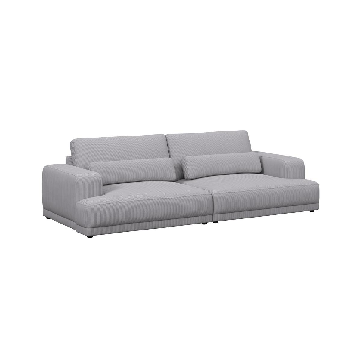 Bigsofa Savona Cord hellgrau, 260x111cm - Hellgrau, Trend, Textil (260/77/111cm) - Luca Bessoni