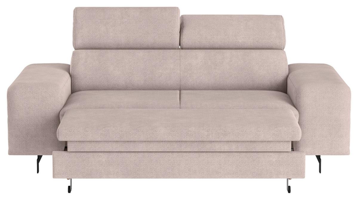 3-Sitzer-Sofa Emma Mit Liegefunktion Creme B: 217 cm - Creme/Schwarz, Textil (217/81/100cm) - MID.YOU