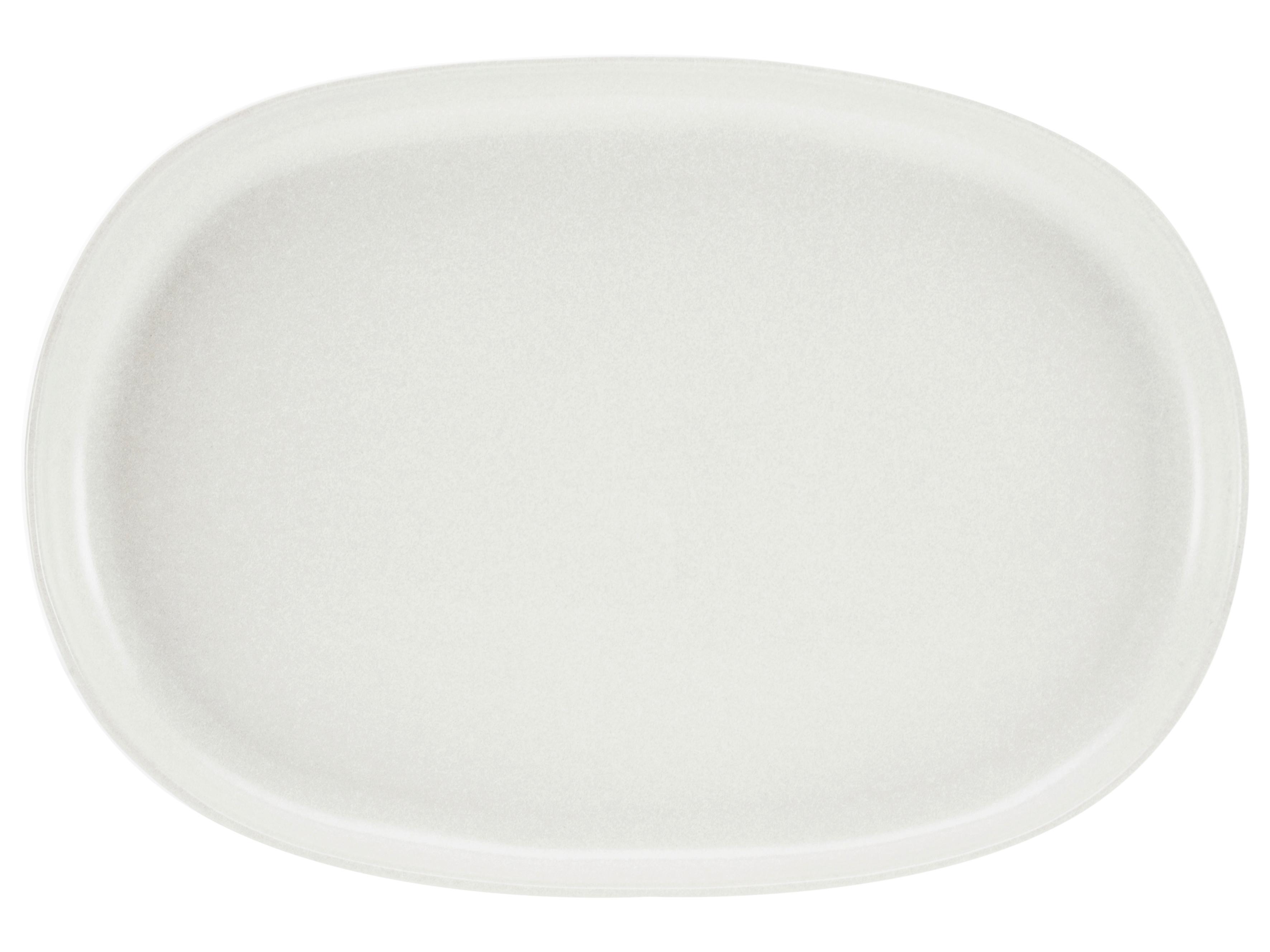 Servierplatte Oval Aus Keramik Uno B: 33 cm, Weiß - Weiß, Basics, Keramik - Creatable