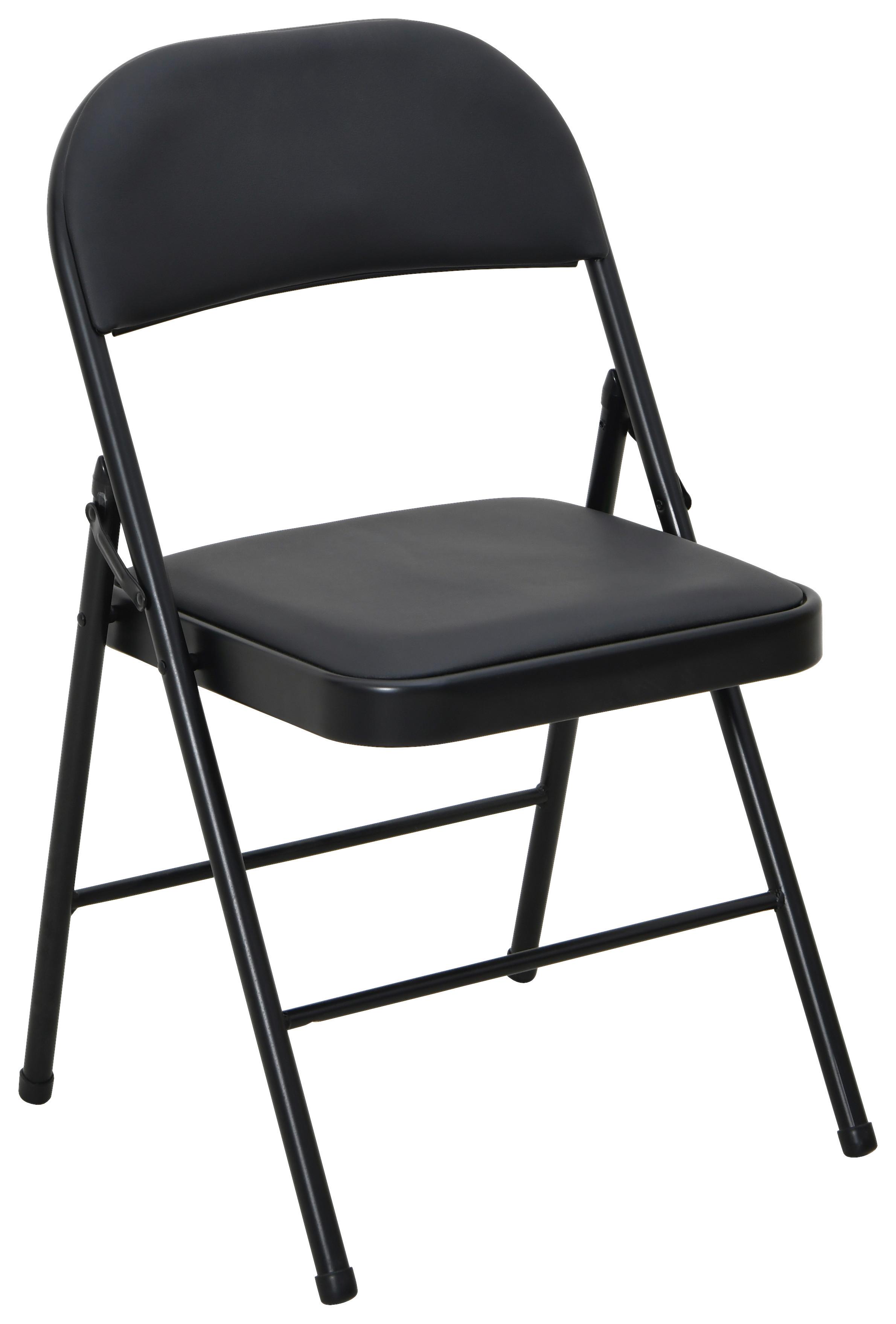 SKLÁDACÍ ŽIDLE WALTER - černá, Moderní, kov/textil (46,5/79/49cm)