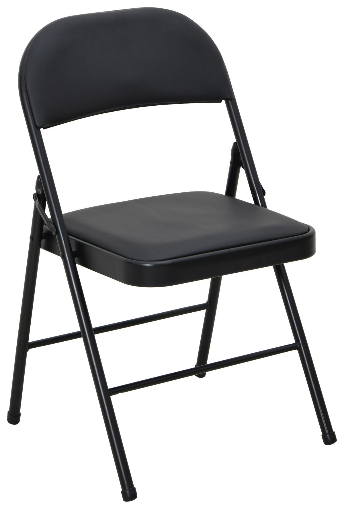 Klappsessel Walter Eisen Walter - Schwarz, MODERN, Textil/Metall (46,5/79/49cm)