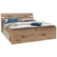 Posteľ s úložným priestorom MARS 180x200cm - barvy dubu/světle šedá, Moderní, kompozitní dřevo (180/200cm)