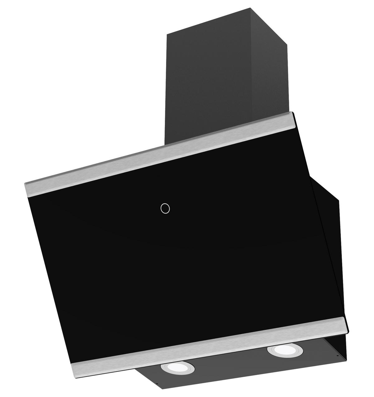 DUNSTABZUGSHAUBE Schwarz B: 59,5cm - Schwarz, Trend, Glas/Metall (59,5/109,5/38,3cm) - Respekta