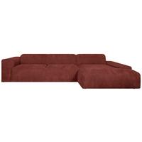 ECKSOFA Hannah Rot 343x170 cm - Rot/Schwarz, Design, Textil (343/170cm) - MID.YOU