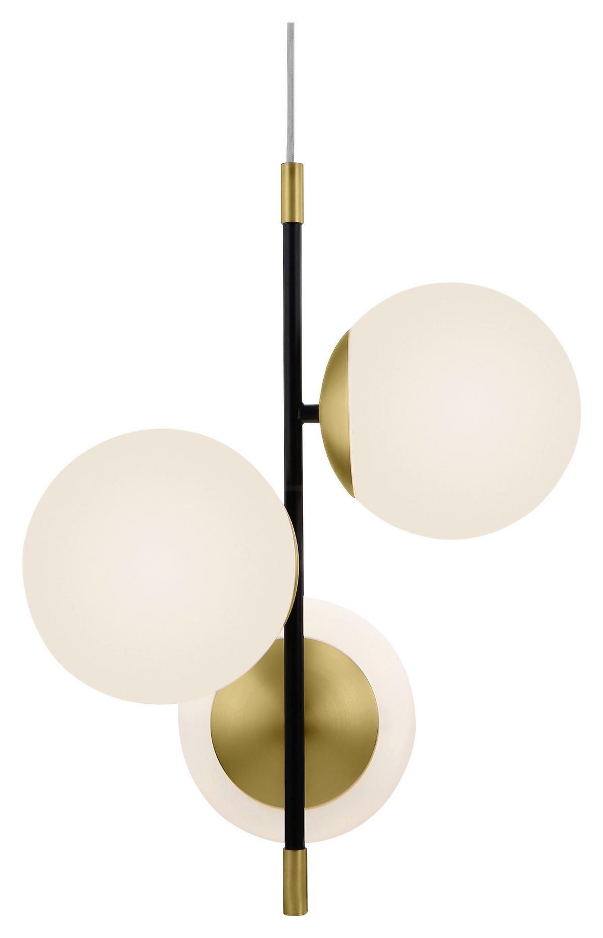 Pendelleuchte Nostalgia - Goldfarben/Schwarz, Trend, Glas/Metall (33,3/43/33,3cm) - MAYTONI