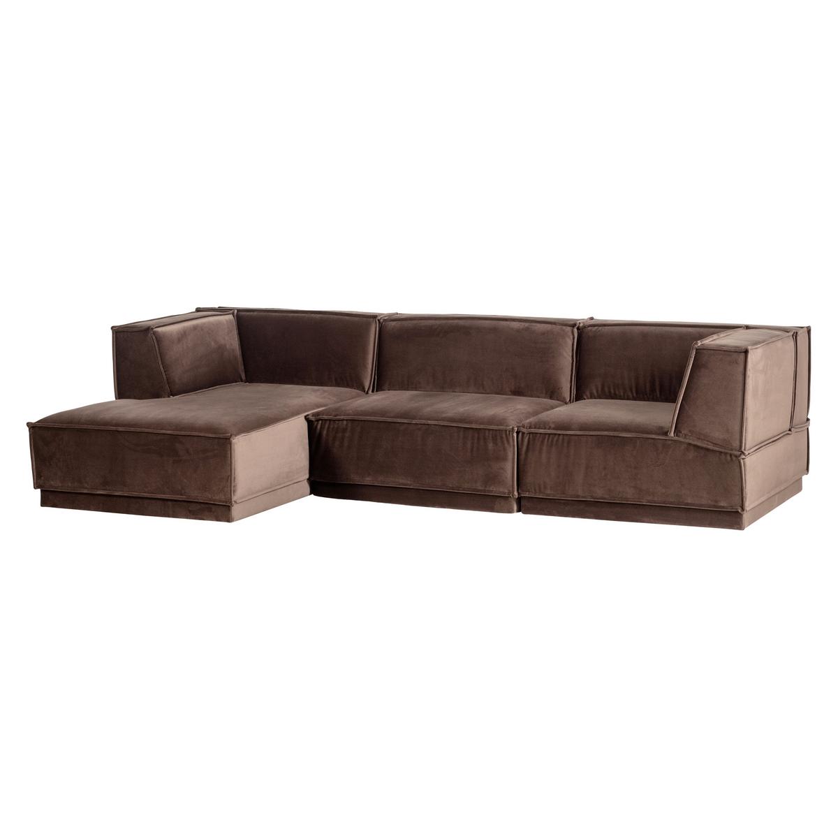 ECKSOFA Manu Braun 160x286cm - Braun, MODERN, Textil (160/286cm) - Livetastic