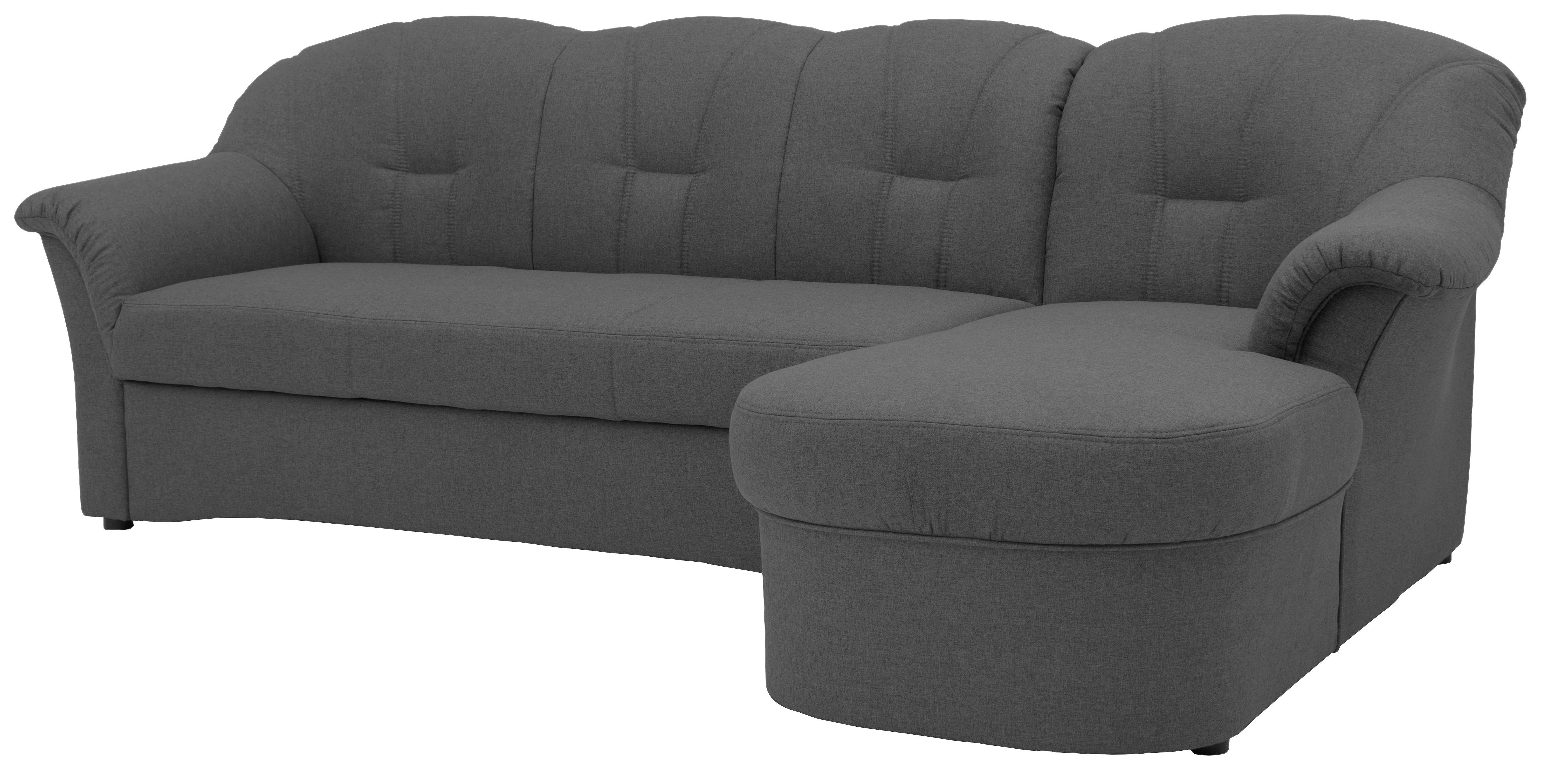 Ecksofa Papenburg Grau - Schwarz/Grau, KONVENTIONELL, Textil (233/142cm) - MID.YOU