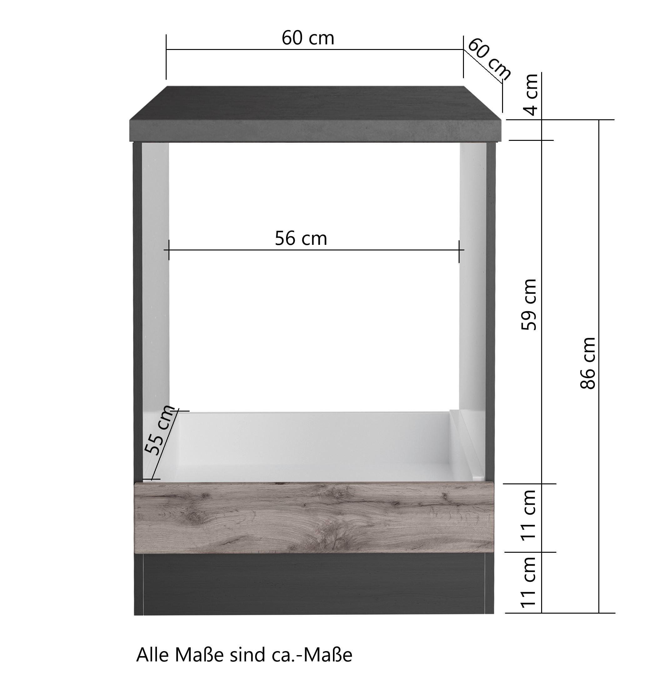 Herd-Umbauschrank TURIN ca. 60 x 86 x 60 cm