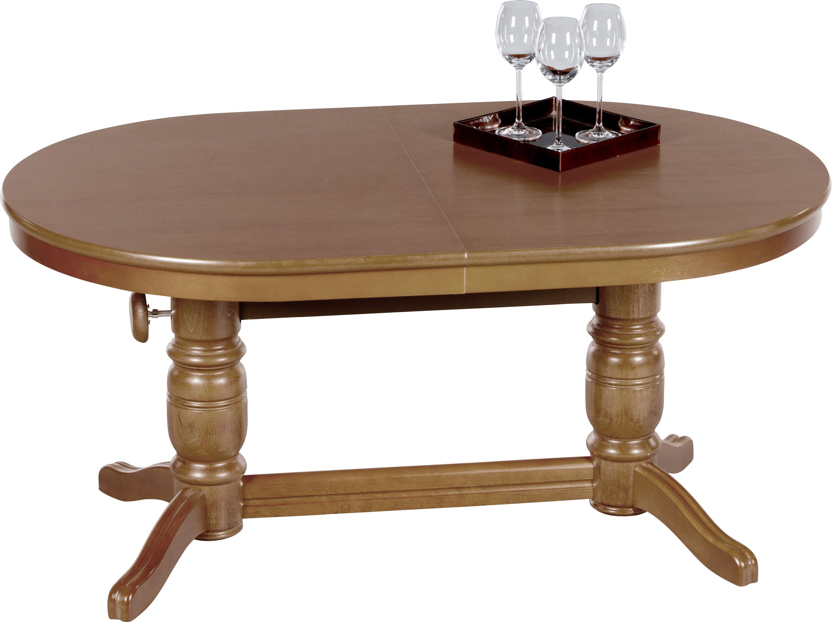 Sofa Tisch höhenverstellbar Matara in Wildeichefarben und Schwarz