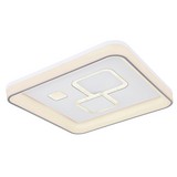 LED-Deckenleuchte Roba L: 49 cm - Chromfarben/Weiß, Basics, Kunststoff/Metall (49/49/8cm)