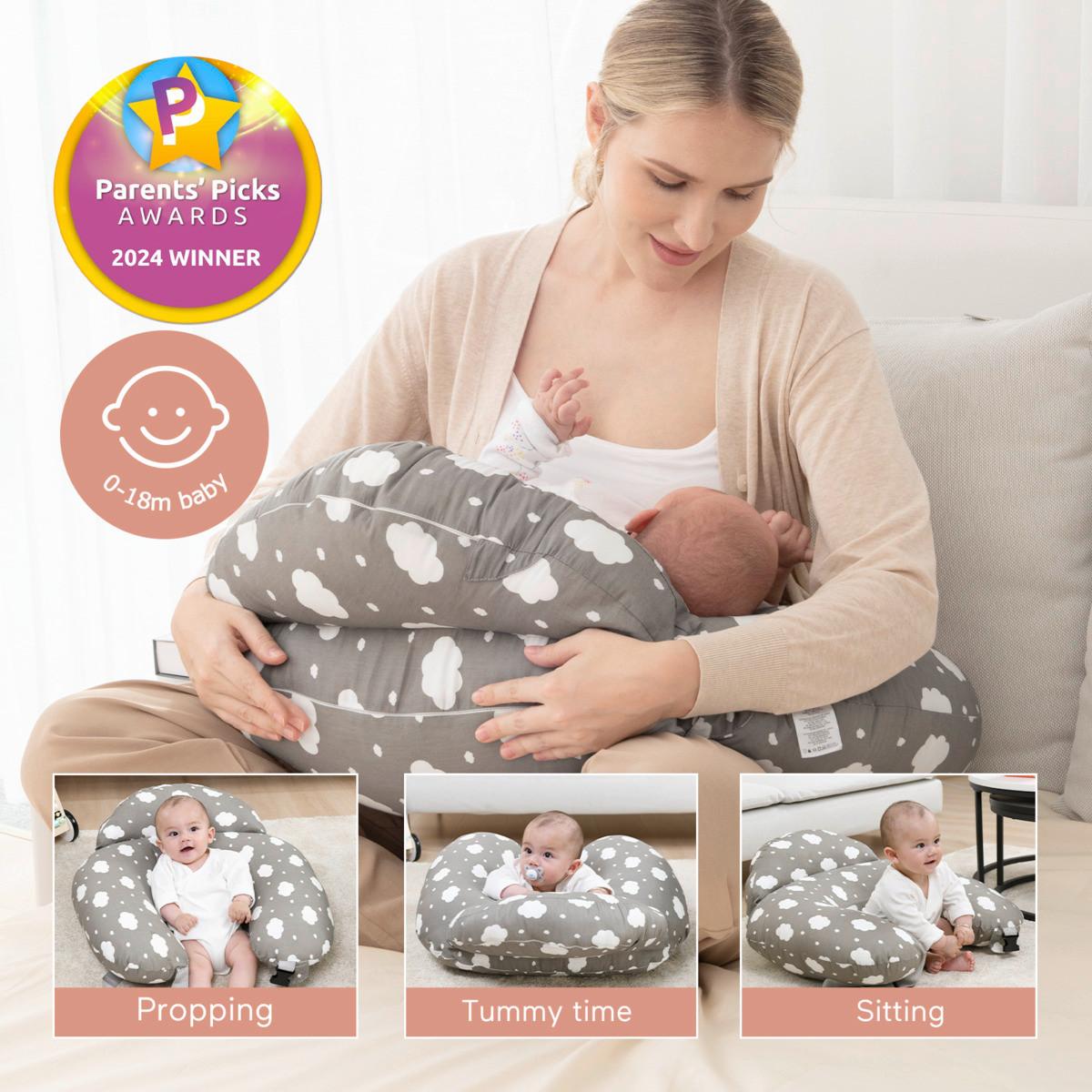 Stillkissen grau - Hellgrau, Basics, Textil (49/49/20cm) - Momcozy