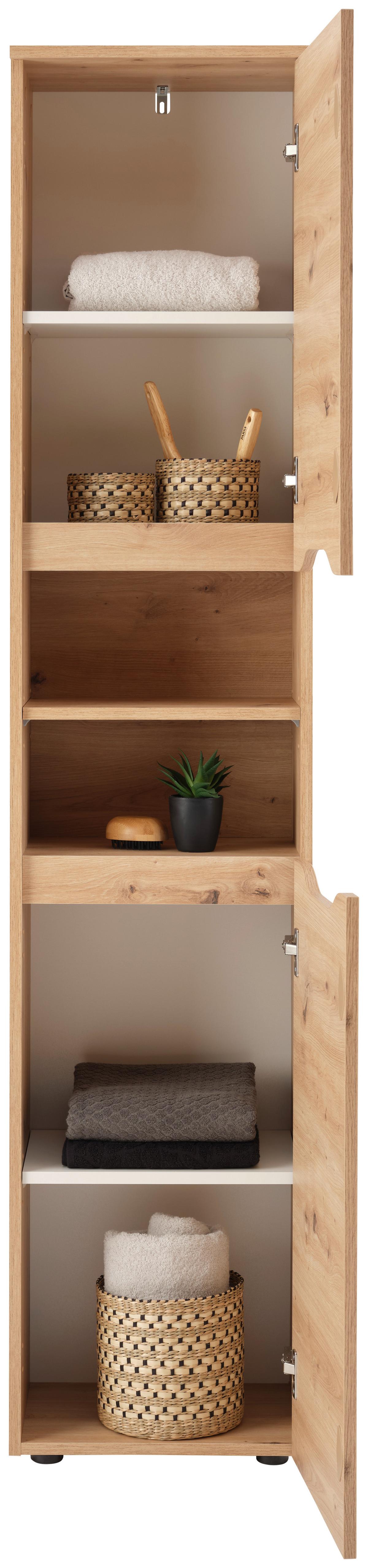 Hochschrank Giga B: 40 Cm Eichefarben - Schwarz/Eiche Artisan, MODERN, Holzwerkstoff (40/190/32cm)