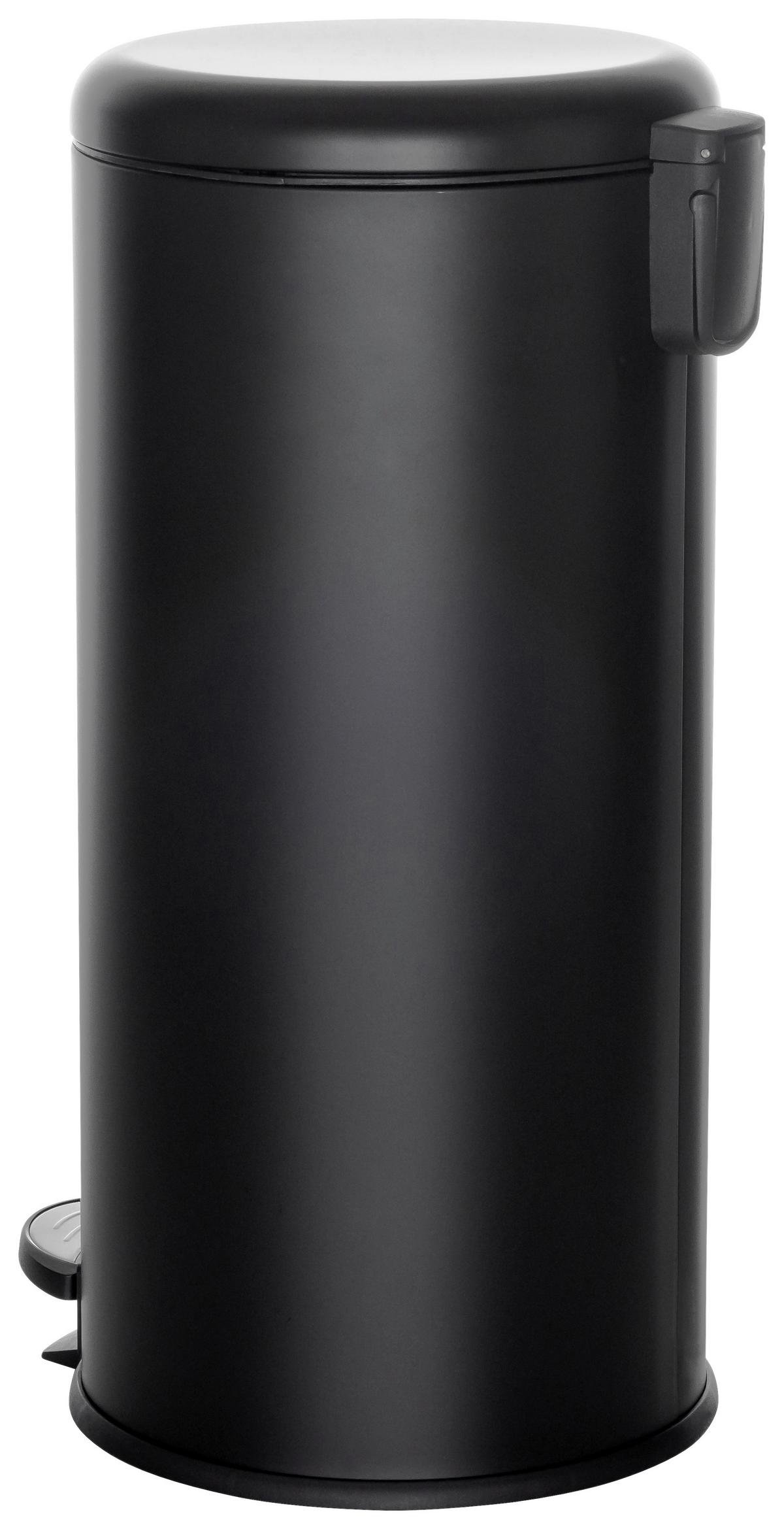 Abfallsammler Clean Step - Schwarz, Basics, Kunststoff/Metall (30/63,5/30cm) - MID.YOU
