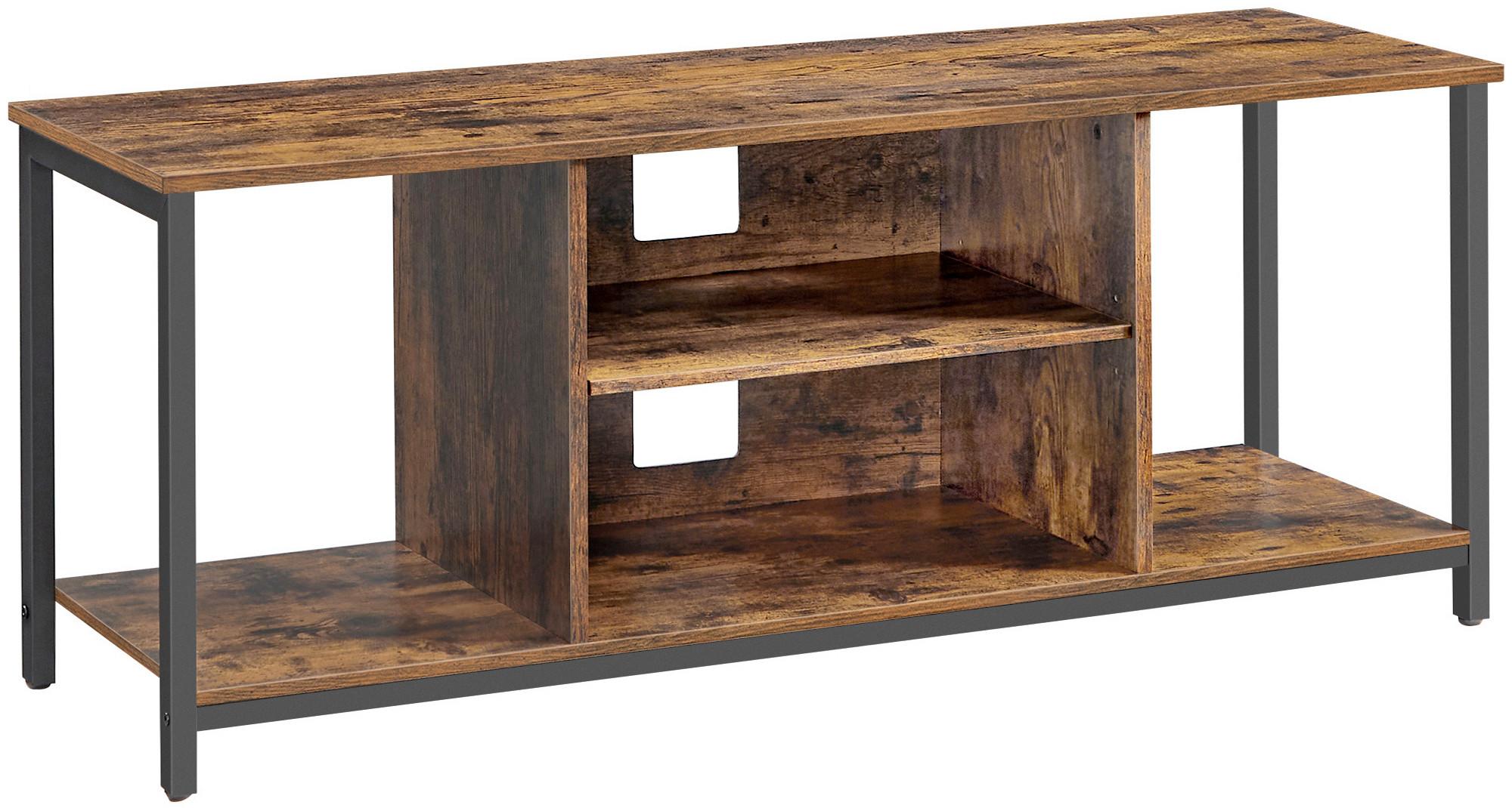 Tv-element Tv Stand - Dunkelbraun/Schwarz, MODERN, Holzwerkstoff/Metall (120/50/40cm) - MID.YOU