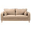 3-sitzer-sofa Beata Beige B: 193 Cm - Wengefarben/Beige, Design, Textil (193/86/87cm) - Livetastic