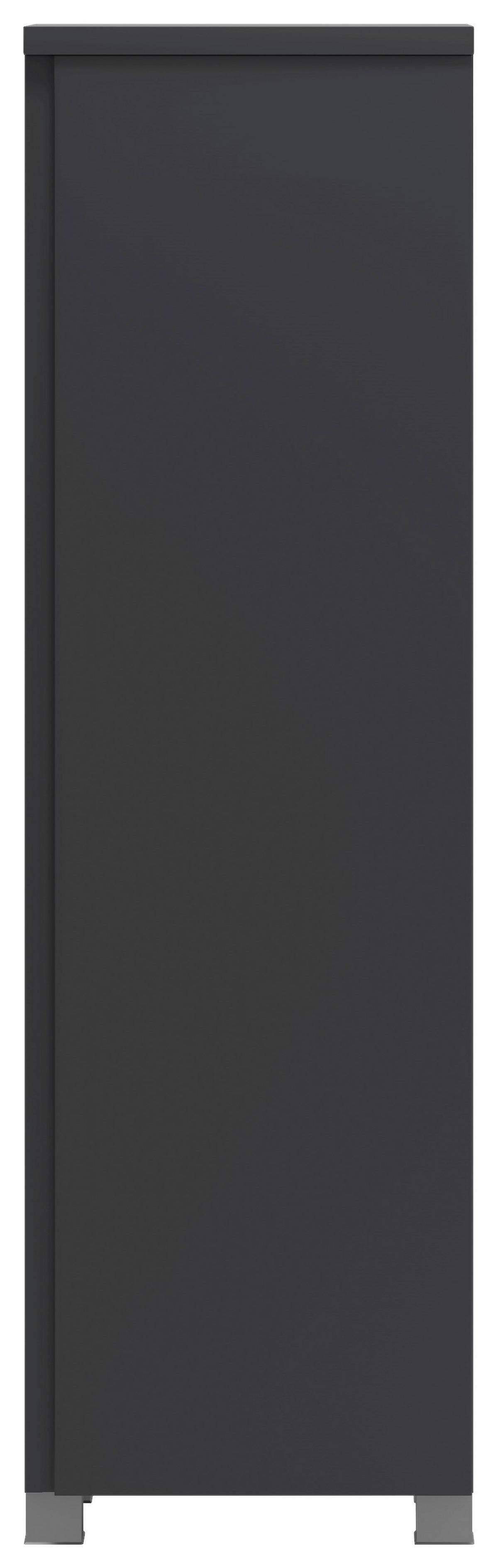 Midischrank Arosa B: 40 Cm Graphitfarben - Silberfarben/Graphitfarben, MODERN, Holzwerkstoff (40/130/35cm) - Held