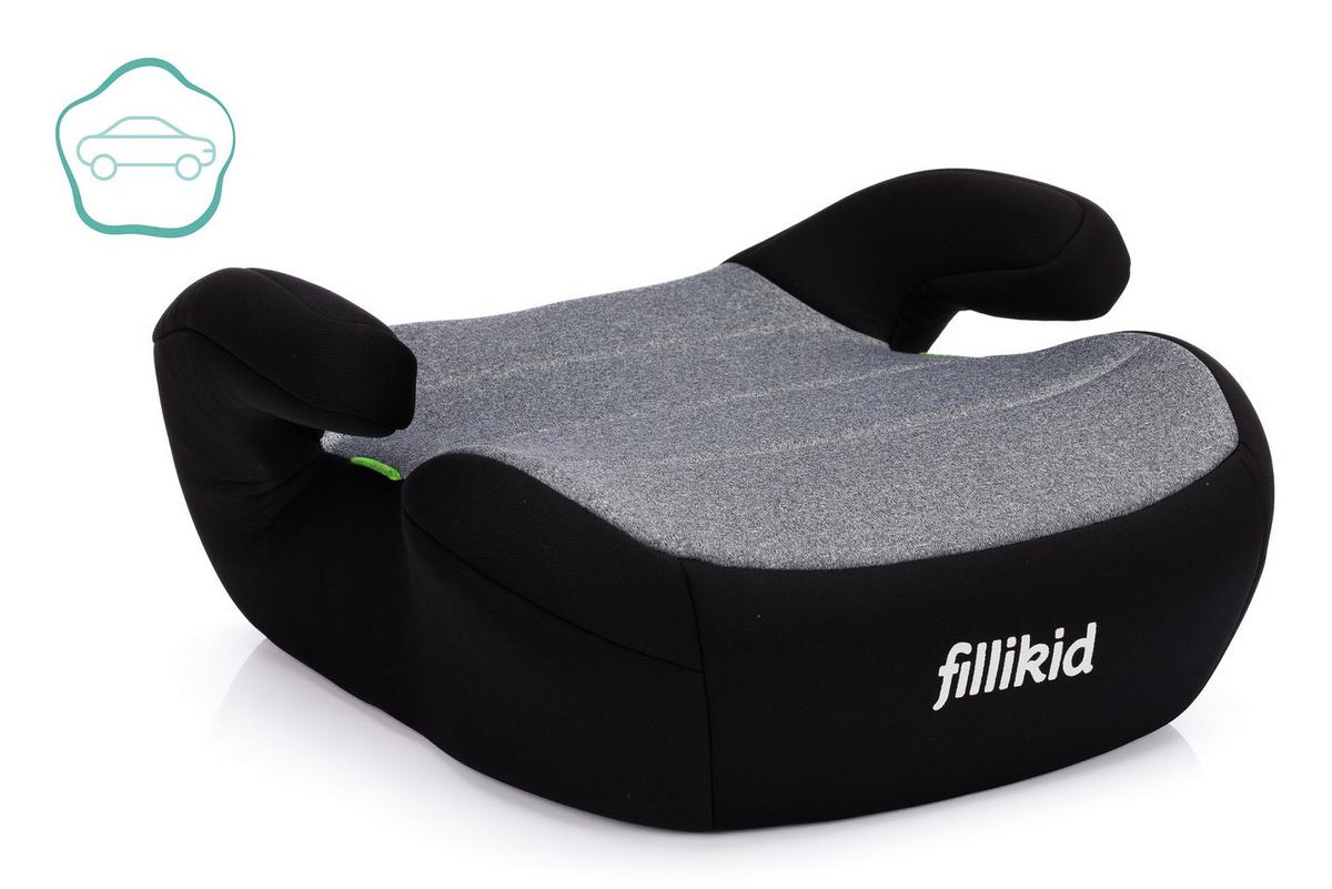 Sitzerhöhung Martin Grau/Schwarz B: 40 cm - Schwarz/Grau, Basics, Kunststoff/Textil (42/40/20cm) - Fillikid