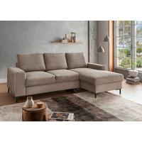 Eckschlafsofa Zona, Graubraun S: 237x143 Cm - Graubraun/Schwarz, KONVENTIONELL, Textil (237/143cm) - Livetastic