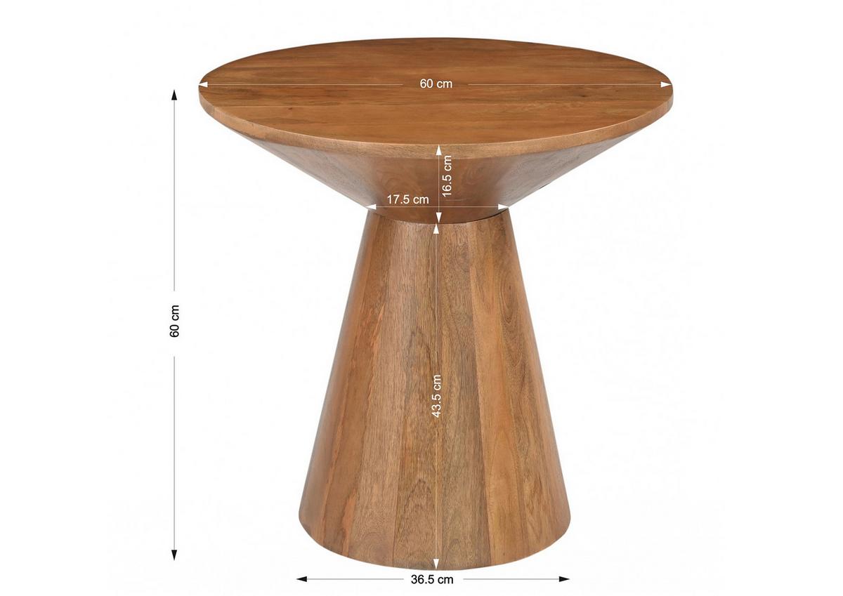 Beistelltisch Naturfarben B: 60 cm - Naturfarben, Design, Holz (60/60/60cm) - MID.YOU