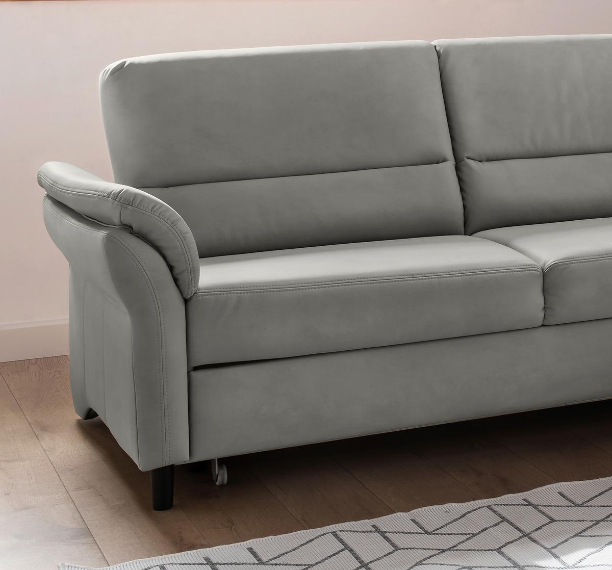 Ecksofa Cavoli, Grau S: 279x176 cm - Schwarz/Grau, MODERN, Textil (279/176cm) - Livetastic