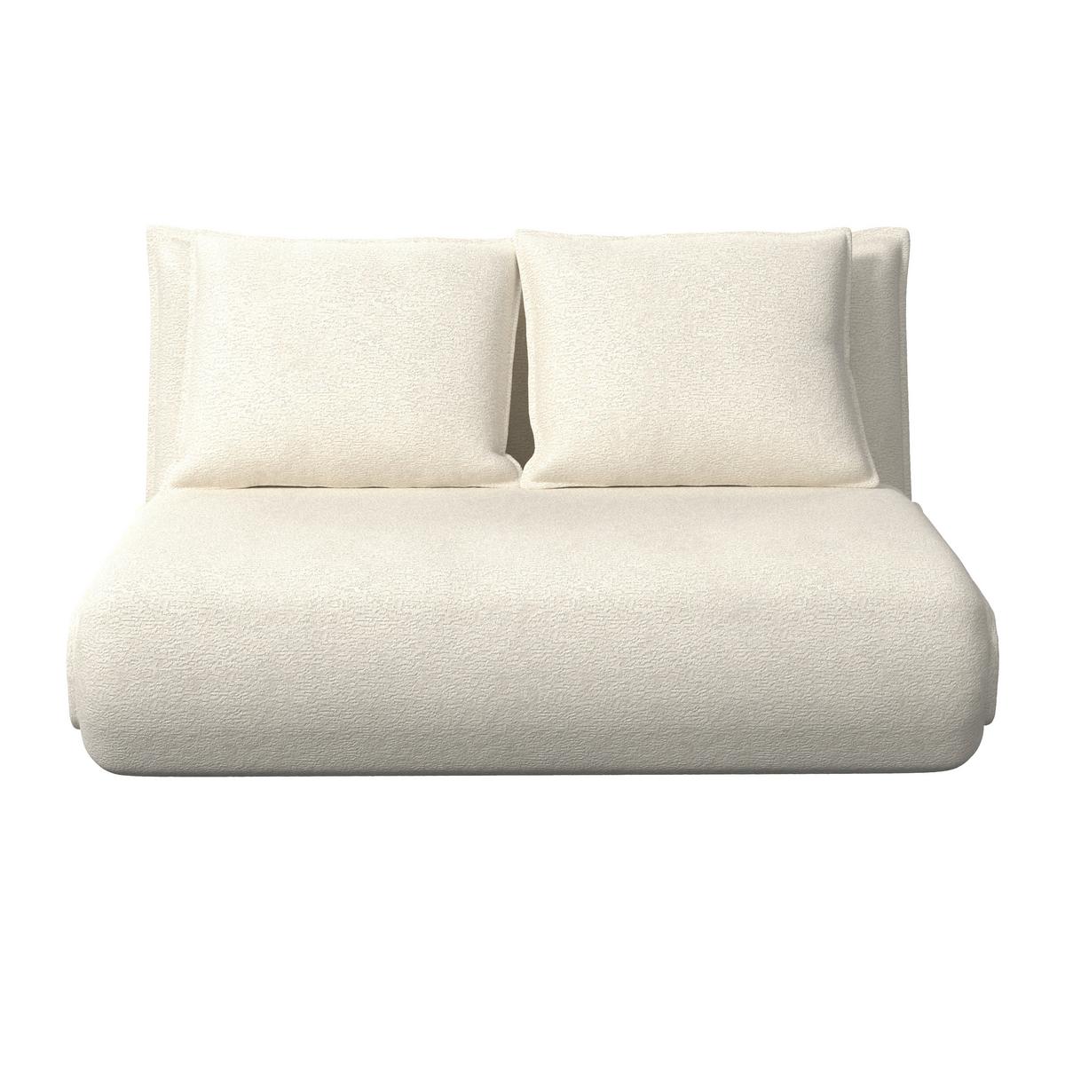 Rozkladacia pohovka MACY, biela, max. 240 kg - biela, Modern, kov/textil (140/35/63cm) - Bessagi Home