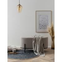 Hocker Taupe B: 80 cm - Taupe/Schwarz, MODERN, Textil (80/42/40cm) - Livetastic