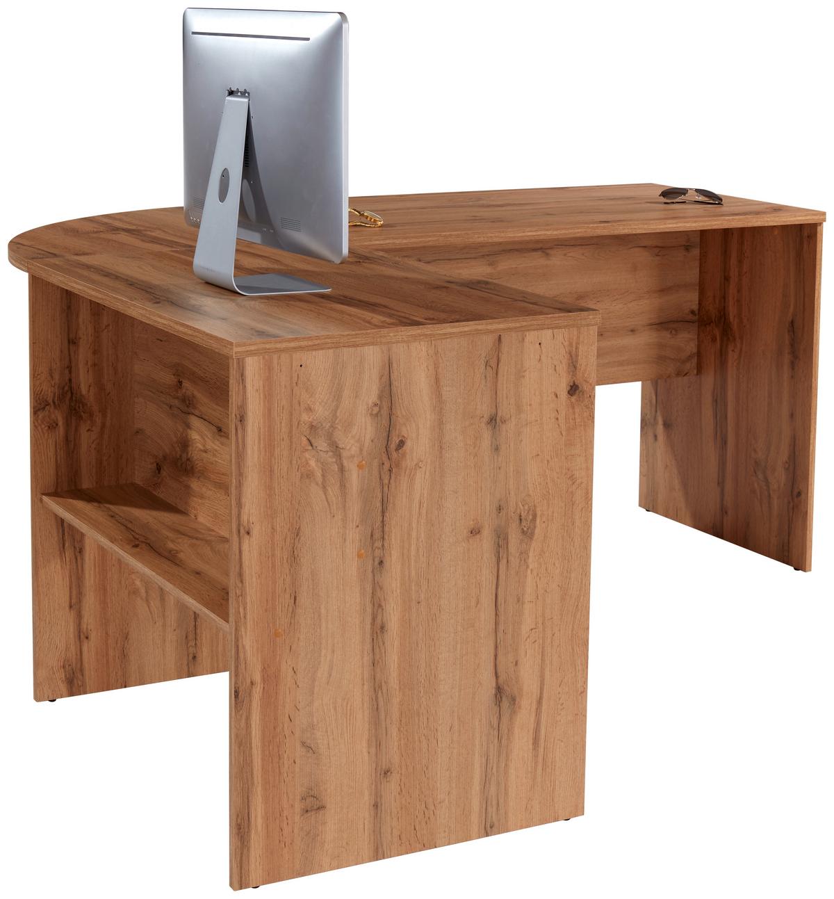 Sarokíróasztal 4-You - tölgyfa színű, Modern, faalapú anyag (174/78/139cm) - Best Price