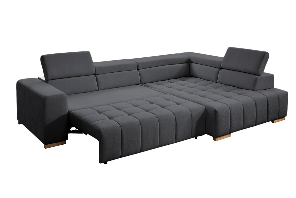 Ecksofa Elias Neu Graphitfarben S: 307x201 Cm - Graphitfarben/Naturfarben, Design, Textil (307/201cm) - Livetastic