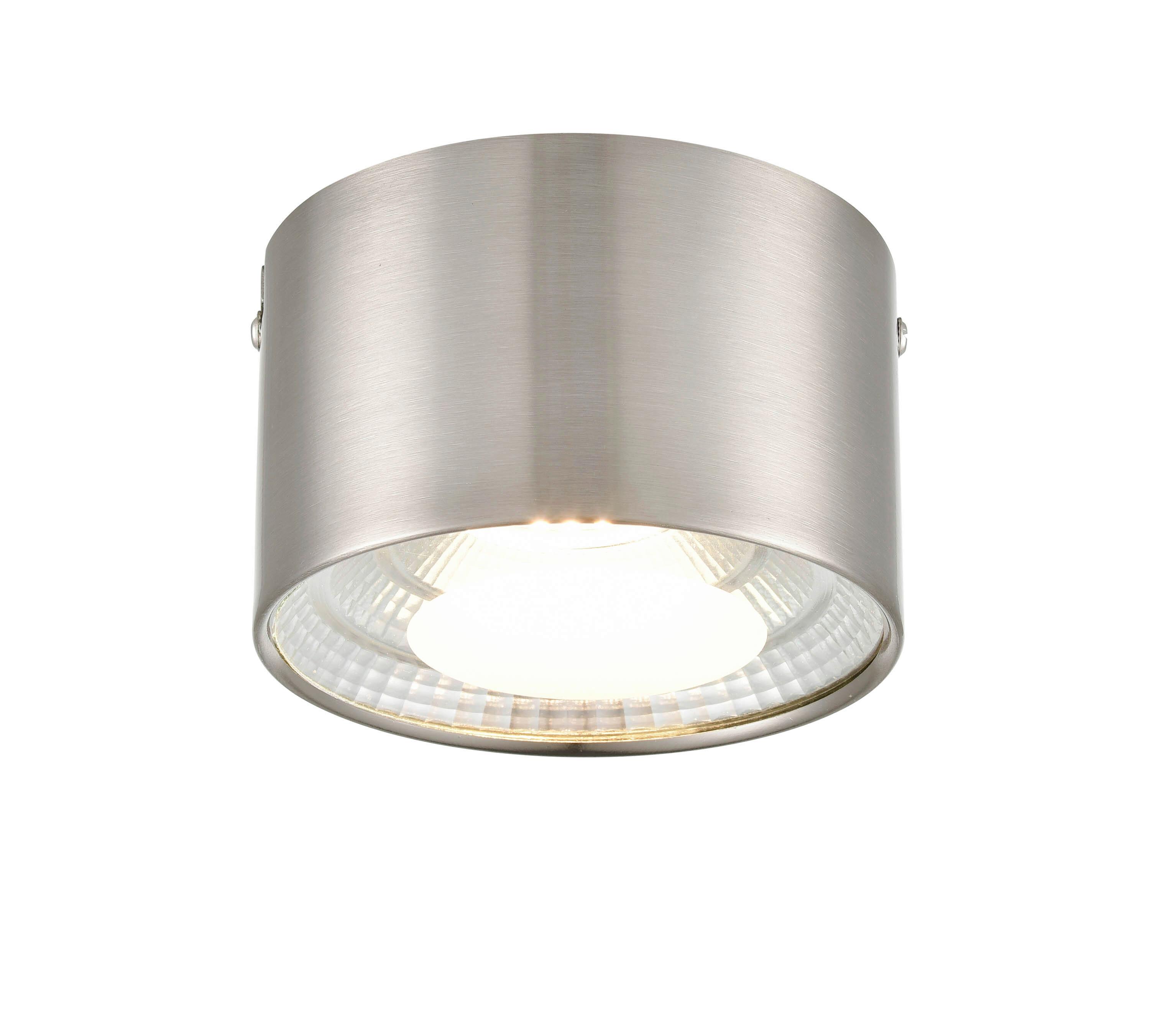 Stropní svítidlo Hermo, Ø: 11cm, 12 Watt - průhledné/barvy niklu, Moderní, kov/plast (11/7cm) - Modern Living