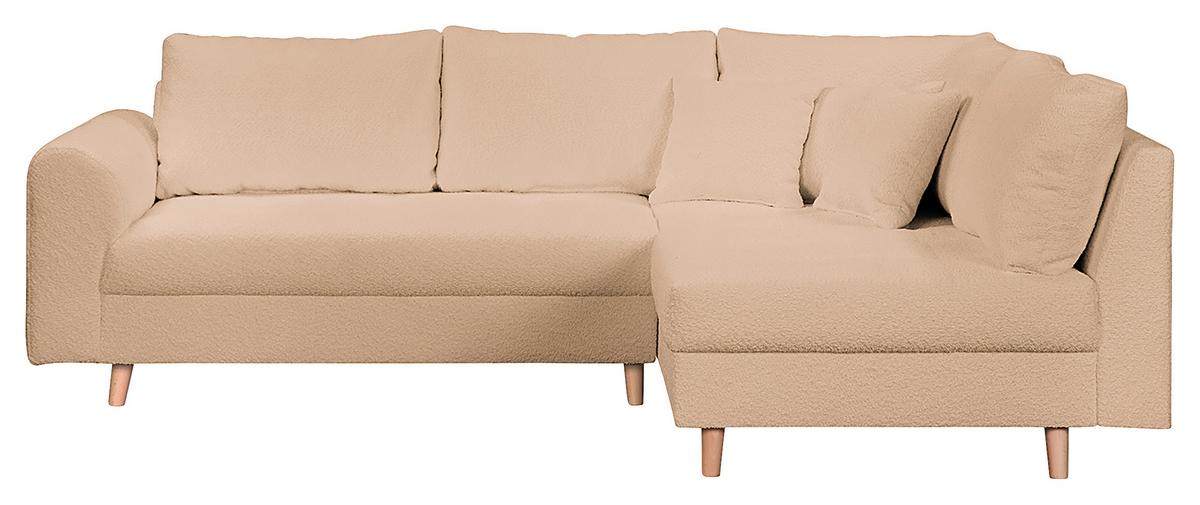 Ecksofa Ariella Beige S: 231x161 cm - Beige/Naturfarben, Design, Textil (231/161cm) - Livetastic