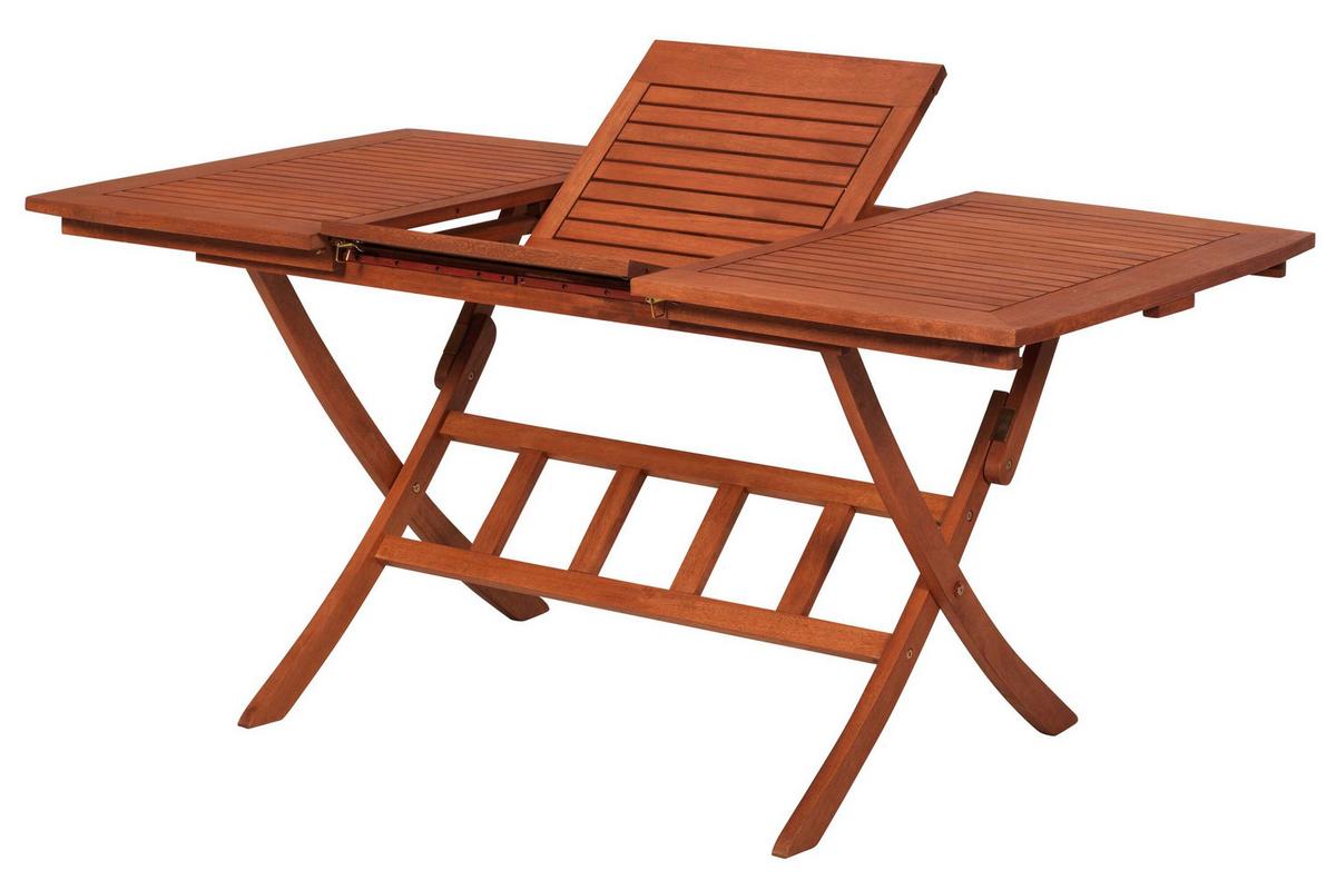 Gartentischgruppe Comodoro 9 -Teilig. Grau/Naturfarben - Eukalyptusholzfarben/Grau, KONVENTIONELL, Holz/Textil - Gardenson