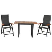 Gartenset Paxos - Graphitfarben/Akaziefarben, MODERN, Holz/Textil - Gardenson