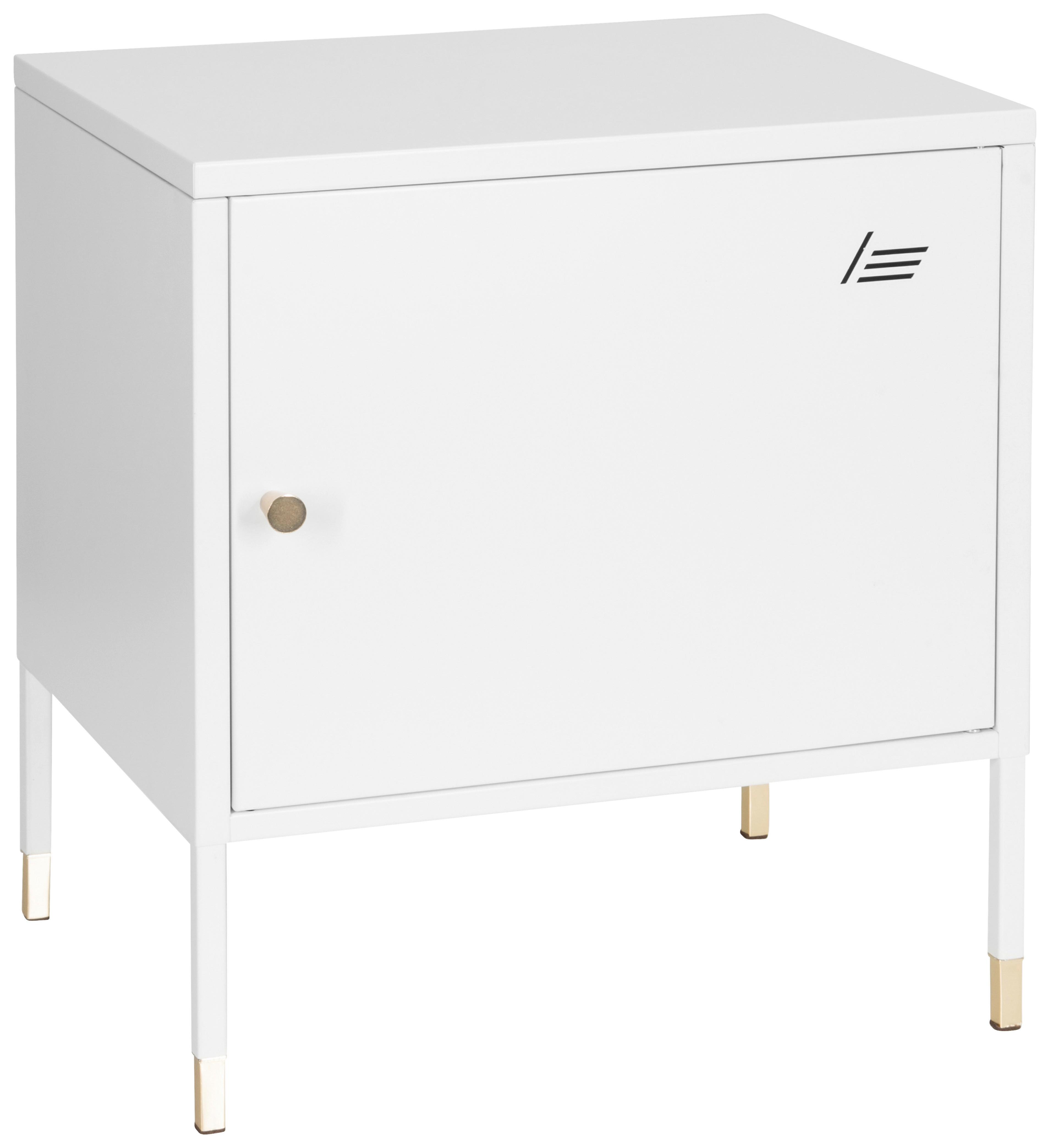 Sideboard 45 cm Umeo Weiß - Weiß, Basics, Metall (45/50/35cm) - MID.YOU