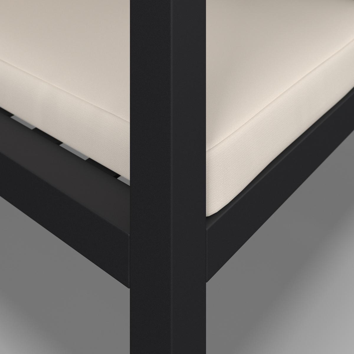 ZÁHRADNÁ POSTEĽ FELIPA - prírodná farba/béžová, Modern, kov/textil - Bessagi Garden