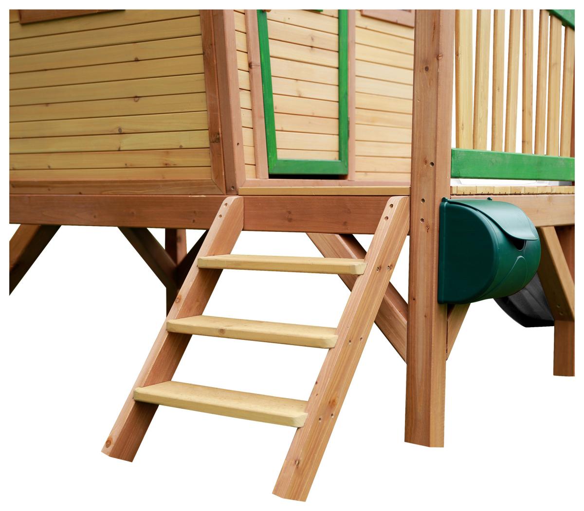 Spielhaus A030.045.90 - Weiß/Braun, KONVENTIONELL, Holz/Kunststoff (264/203/177cm) - Ambia Garden