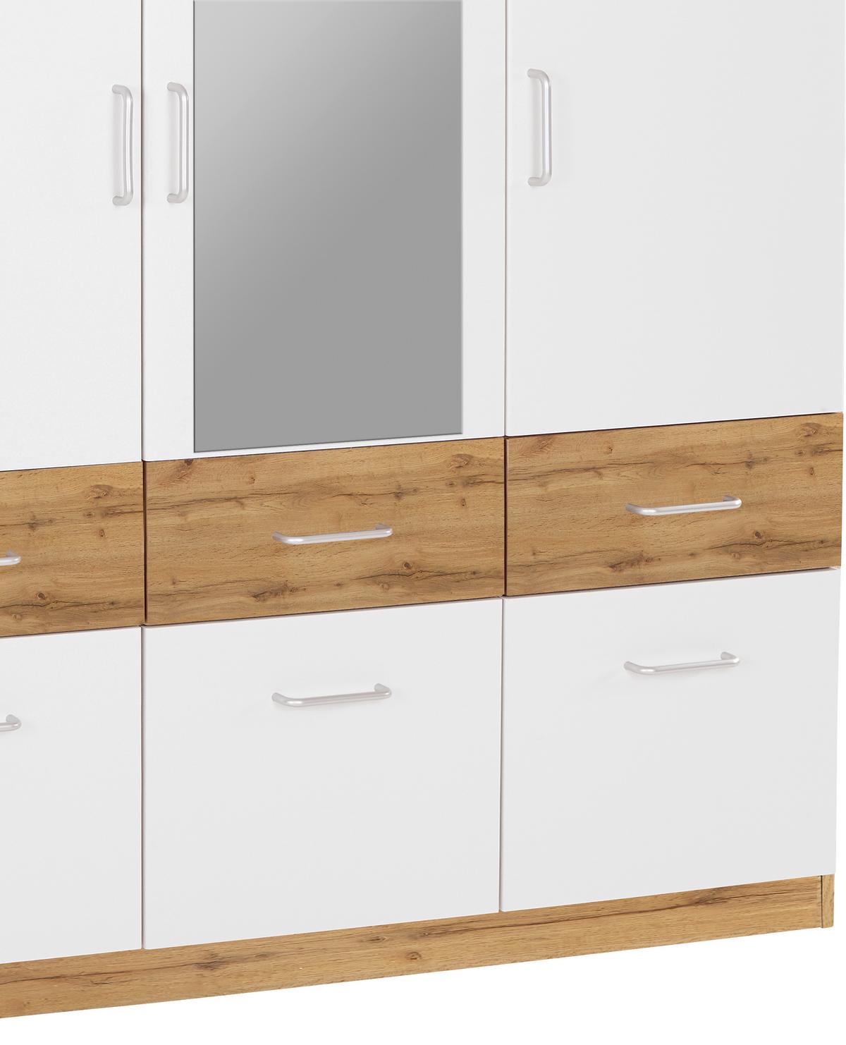 ŠATNÍ SKŘÍŇ AALEN-EXTRA - bílá/barvy dubu, Konvenční, kompozitní dřevo/plast (136/197/54cm)