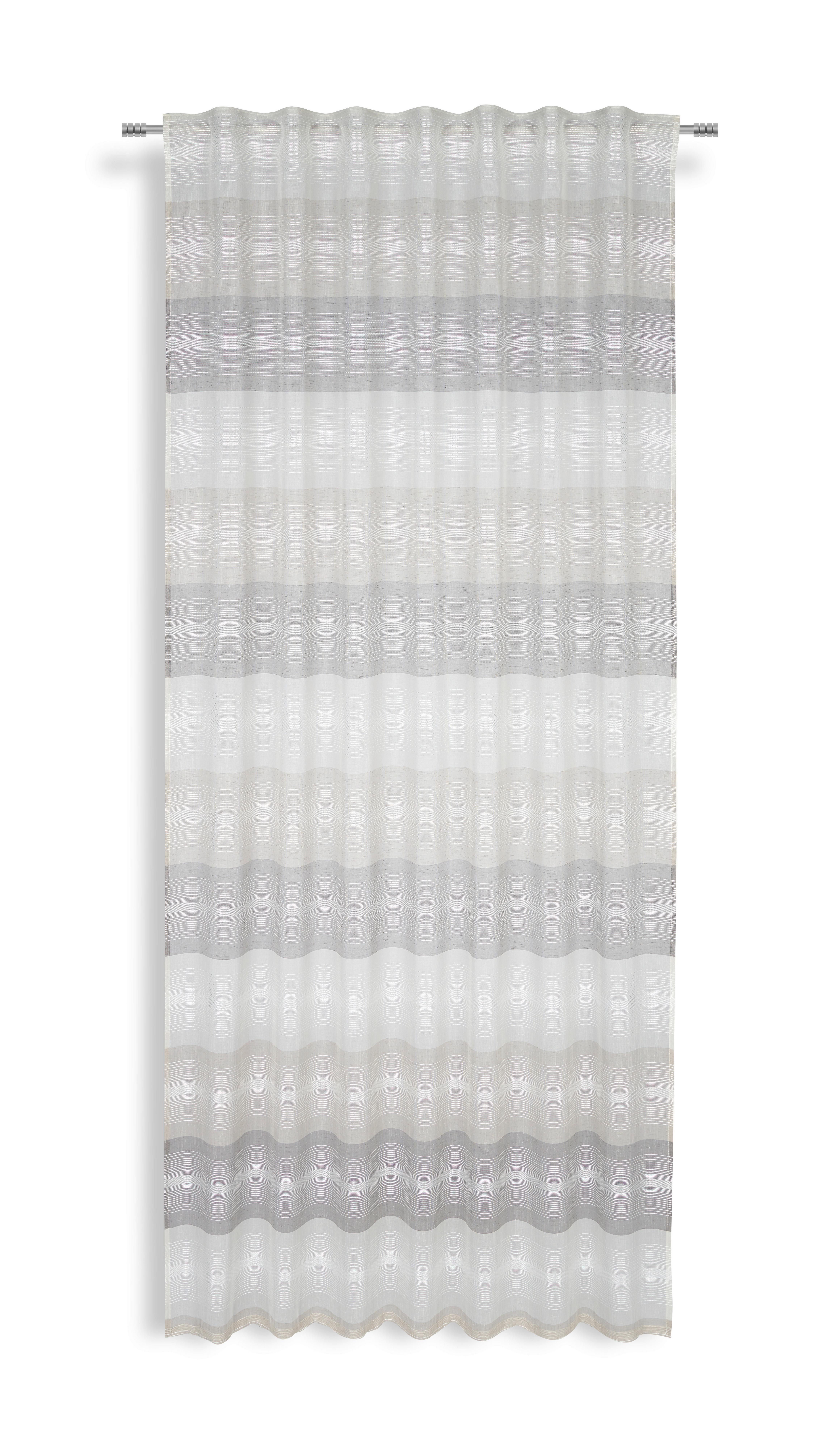 Vorhang mit Schlaufen und Band Hermine 140x245 cm Taupe - Taupe, MODERN, Textil (140/245cm) - Luca Bessoni