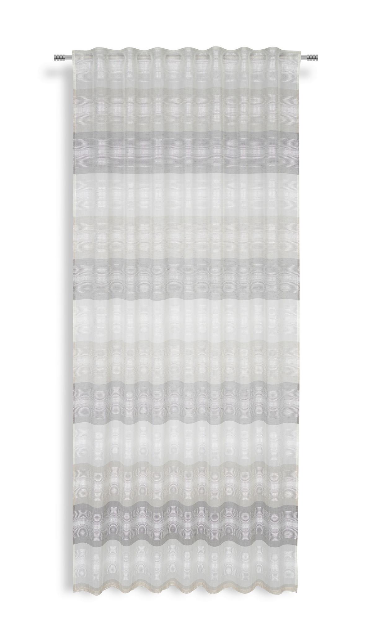 Vorhang mit Schlaufen und Band Hermine 140x245 cm Taupe - Taupe, MODERN, Textil (140/245cm) - Luca Bessoni