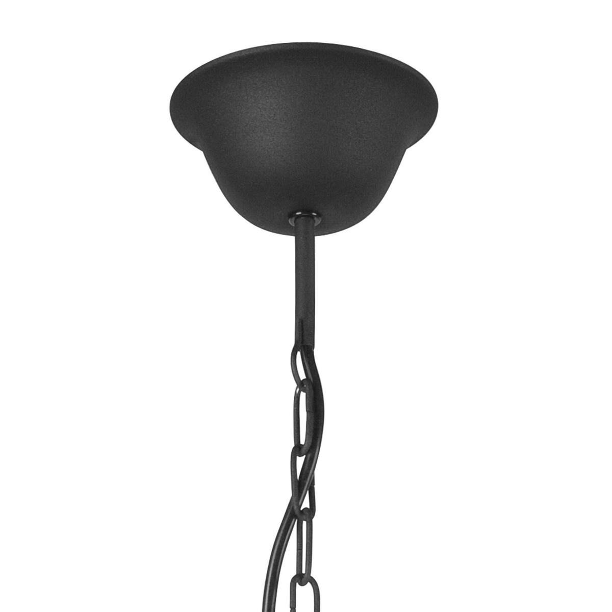 Kronleuchter 44101 Lucy - Schwarz Hochglanz, KONVENTIONELL, Metall (58/100cm)